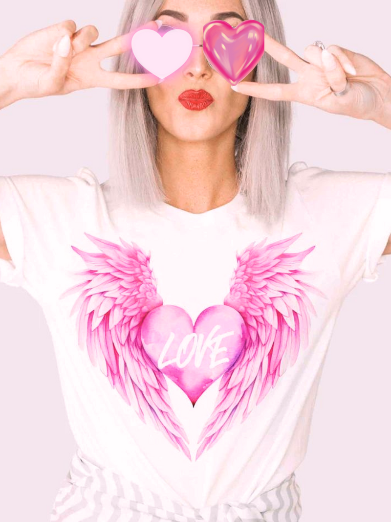 LOVE HEART WINGS TEE