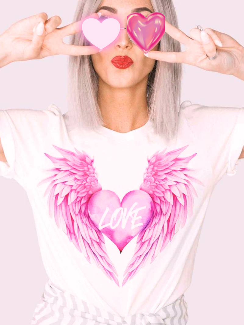 Pink hotsell angel tee