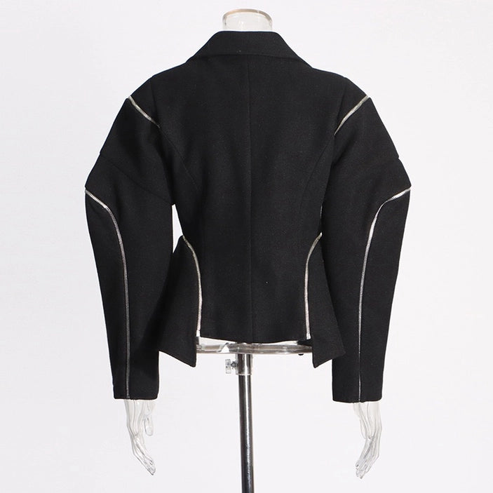MOTO FLIGHT JACKET DETACHABLE SLEEVES BLACK