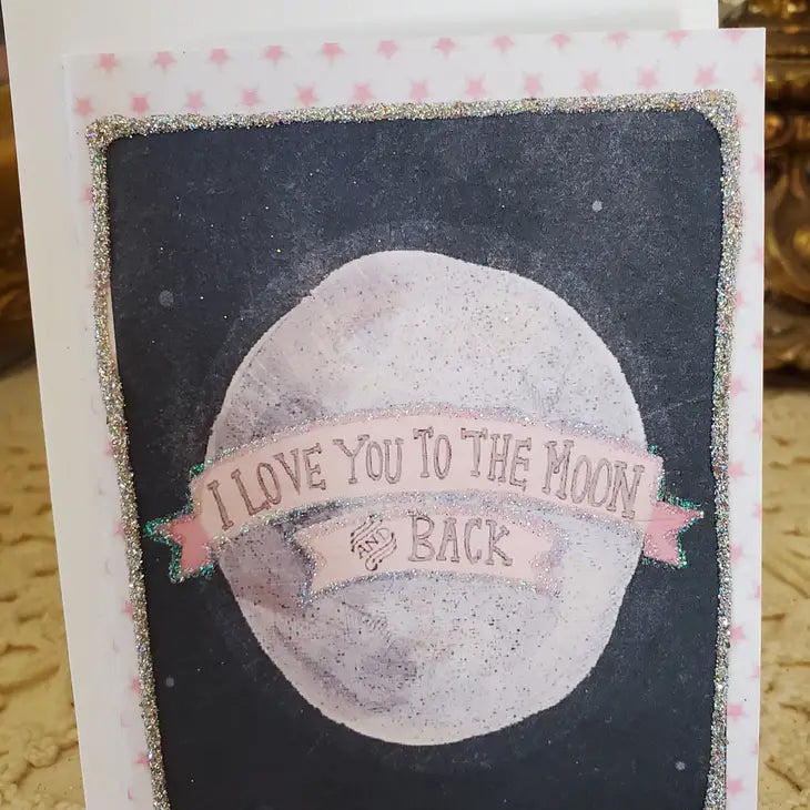 TO THE MOON AND BACK BLANK CARD
