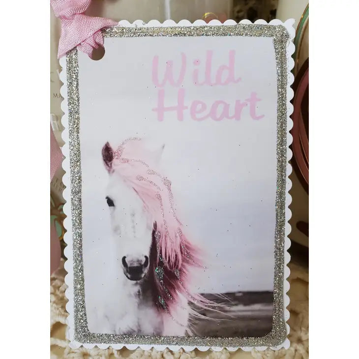 WILD HEART HORSE GLITTER TAG