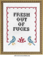 FRESH OUT OF F CROSS STITCH