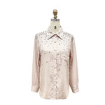 BLUSH DIAMOND BUTTON UP