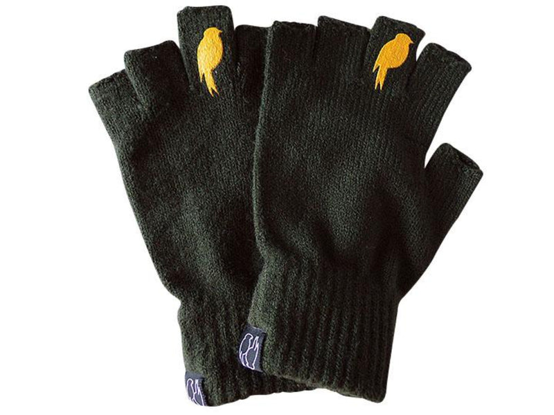 FINGERLESS GLOVES. OLIVE GREEN