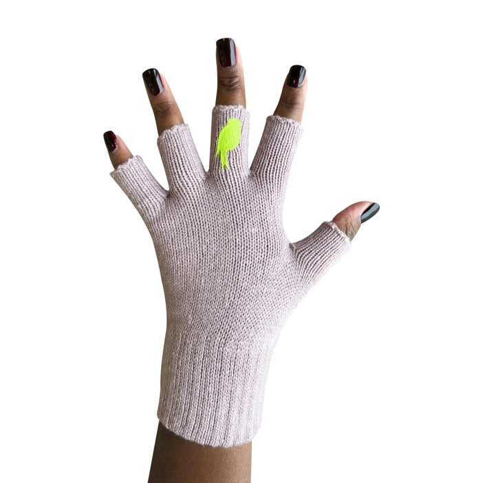 FLIP EM THE BIRD FINGERLESS GLOVES PINK