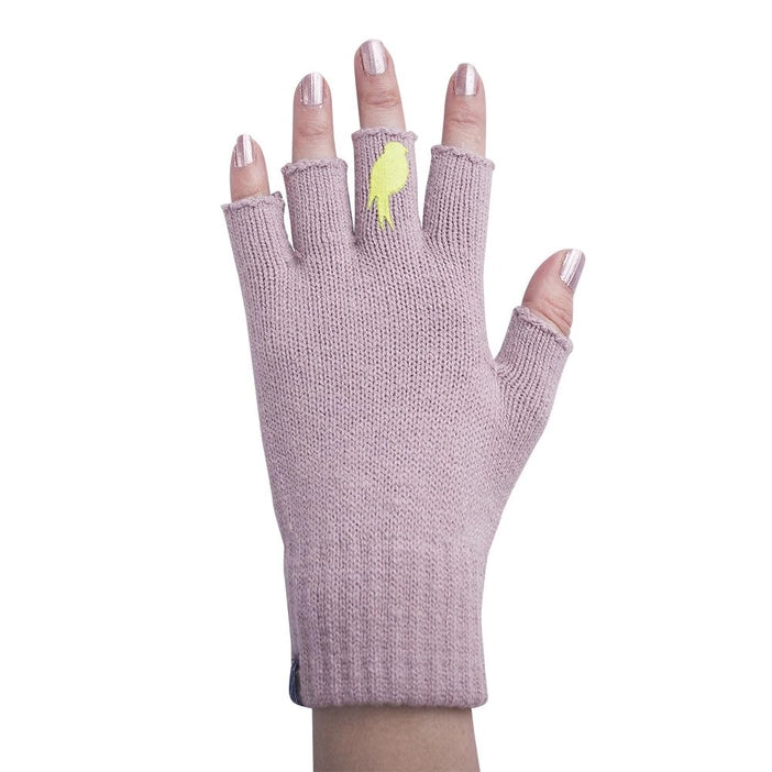 FLIP EM THE BIRD FINGERLESS GLOVES PINK