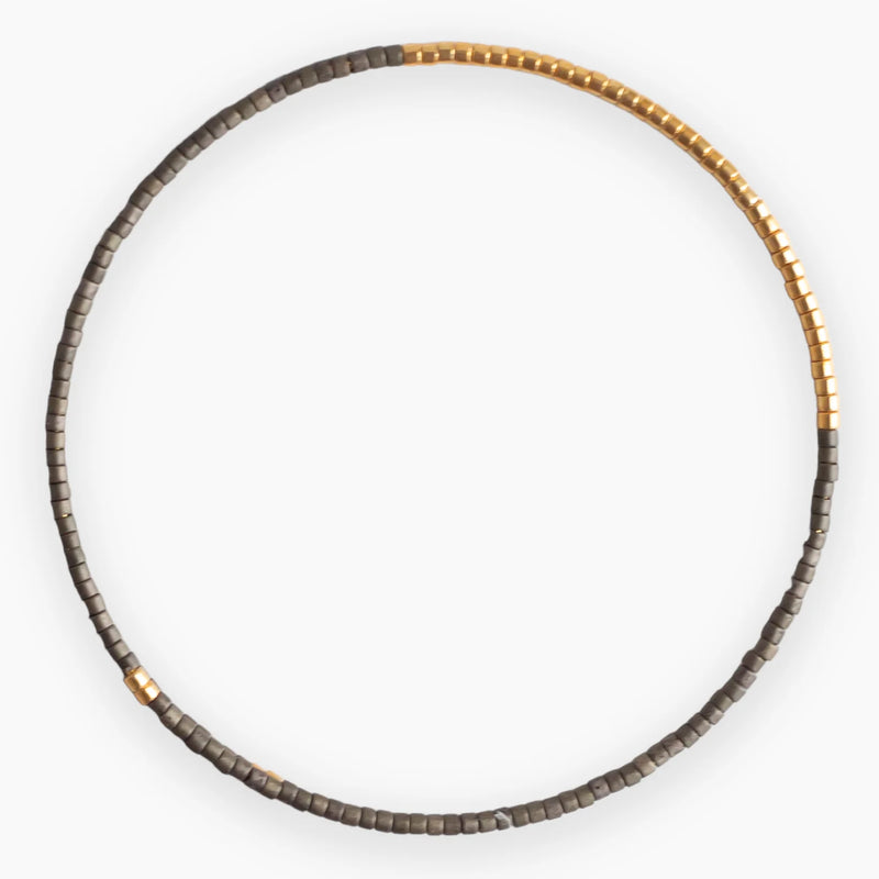 NORAH BEADED BRACELET GRAPHITE