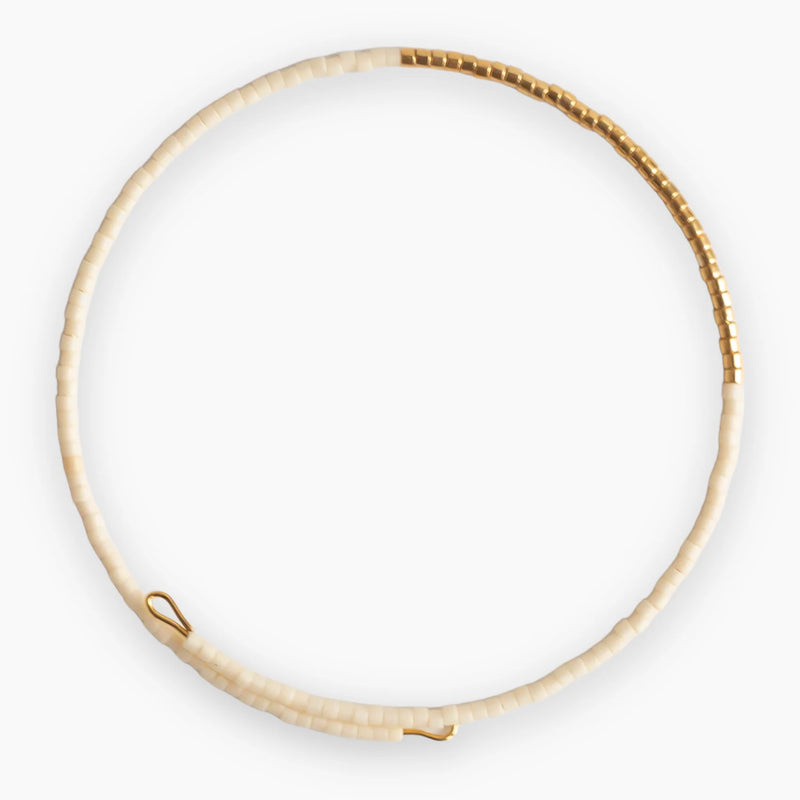 NORAH BEADED BANGLE IVORY