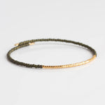 NORAH OLIVE GREEN GOLD BANGLE