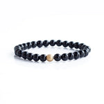 GEMSTONE BRACELET BLACK AGATE 6MM