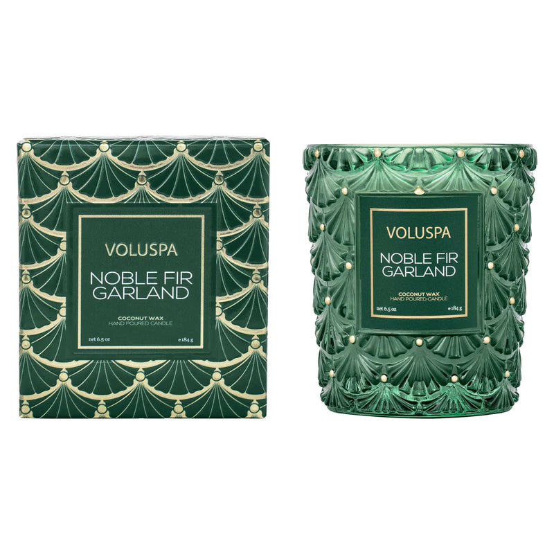 NOBLE FIR BOXED GLASS CANDLE