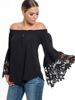 JOLIE TOP LACE BELL SLEEVE