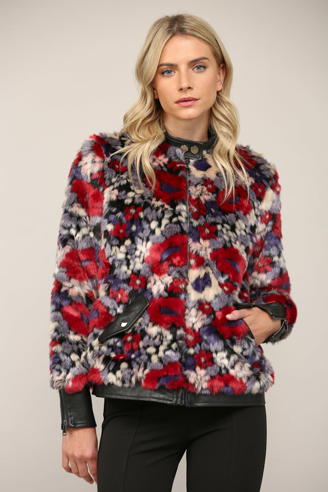 LONDON FAUX FUR LEATHER JACKET