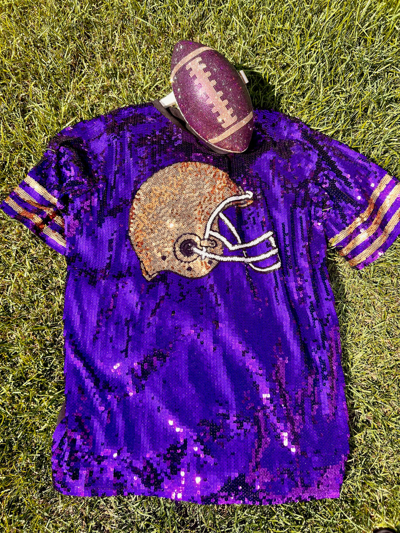PURPLE PRIDE SEQUIN TUNIC