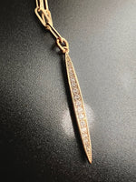 RHINESTONE SPIKE ON 19" CHAIN