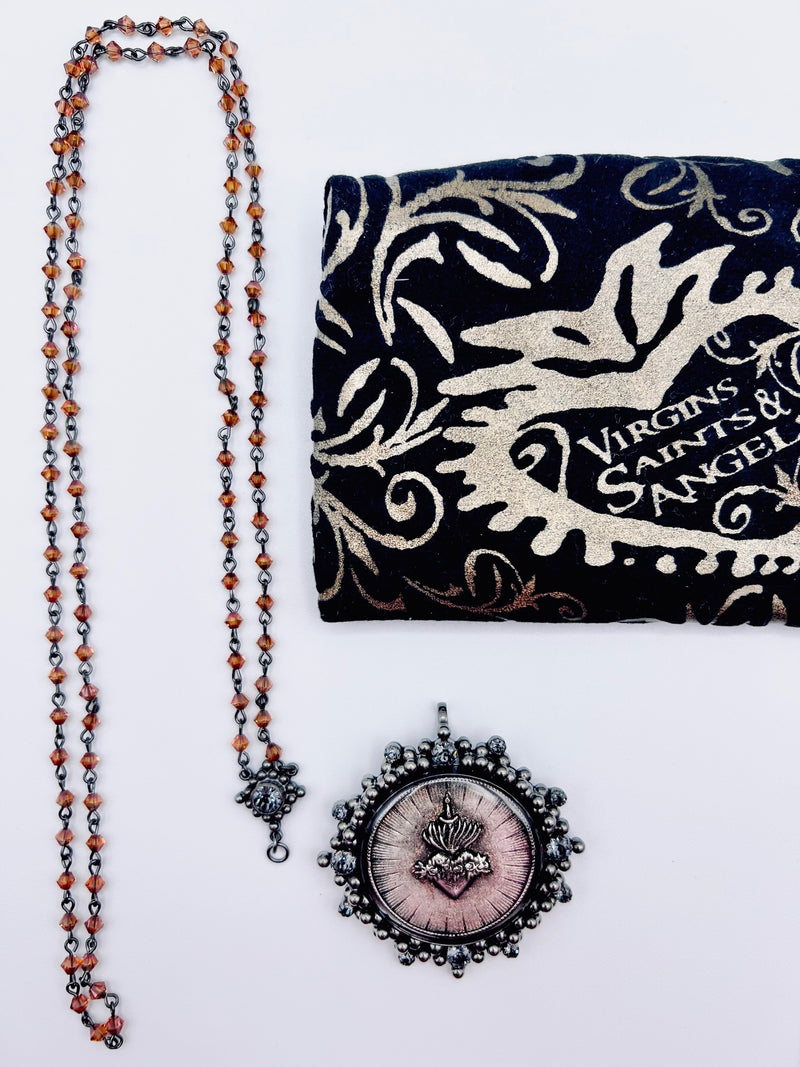 GRANDE SACRED HEART CHARM GUNMETAL
