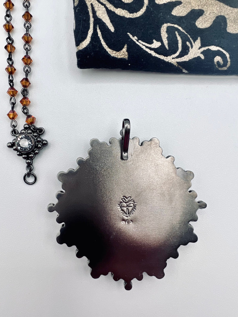 GRANDE SACRED HEART CHARM GUNMETAL