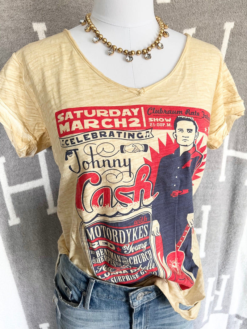 VINTAGE DESTROYED JOHNNY CASH T