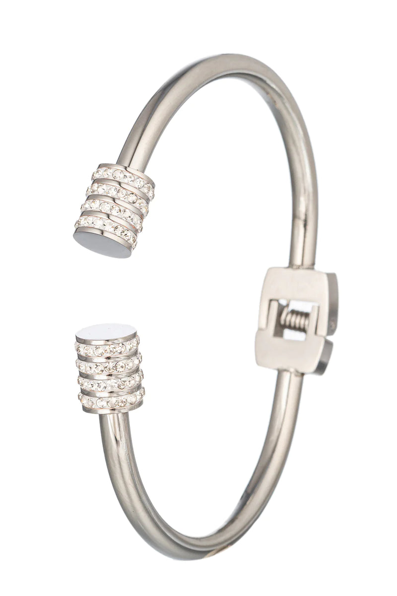 MAKAYLA SILVER CZ CUFF BRACELET