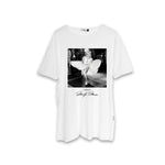 MM ICON WHITE DRESS POLAROID OVERSIZED TEE