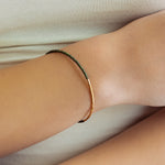 NORAH OLIVE GREEN GOLD BANGLE