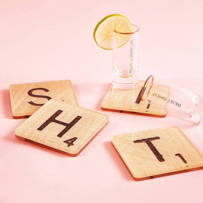 SHIT SCRABBLE COASTER SET