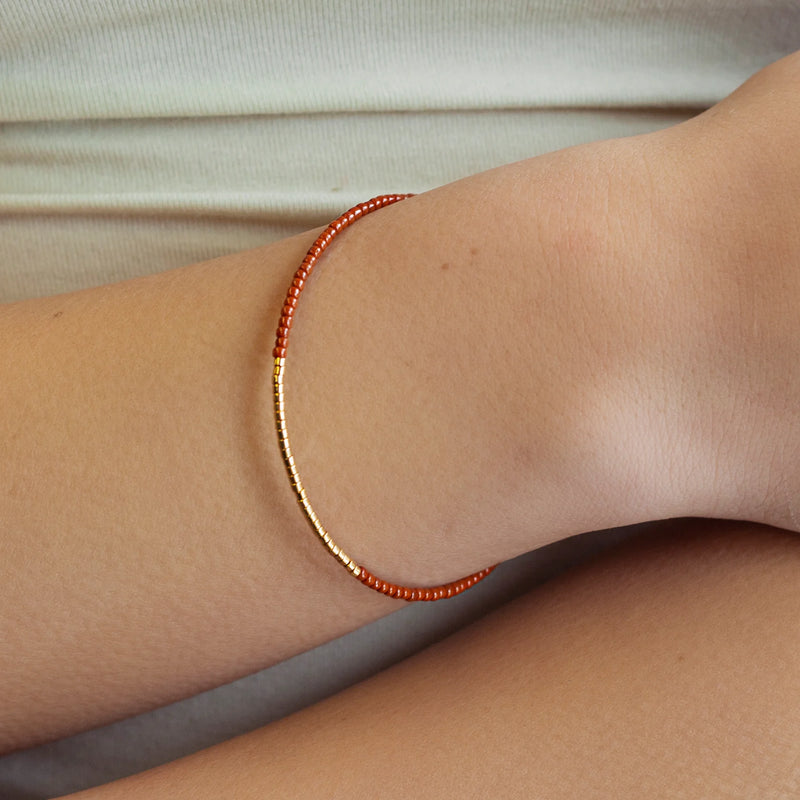 NORAH BEADED TERRACOTTA BANGLE