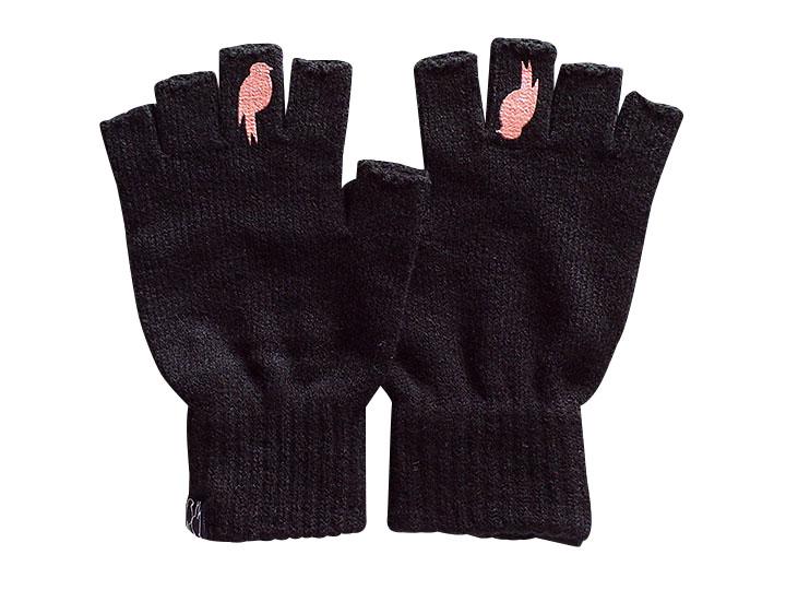 FLIP EM THE BIRD FINGERLESS GLOVES BLACK