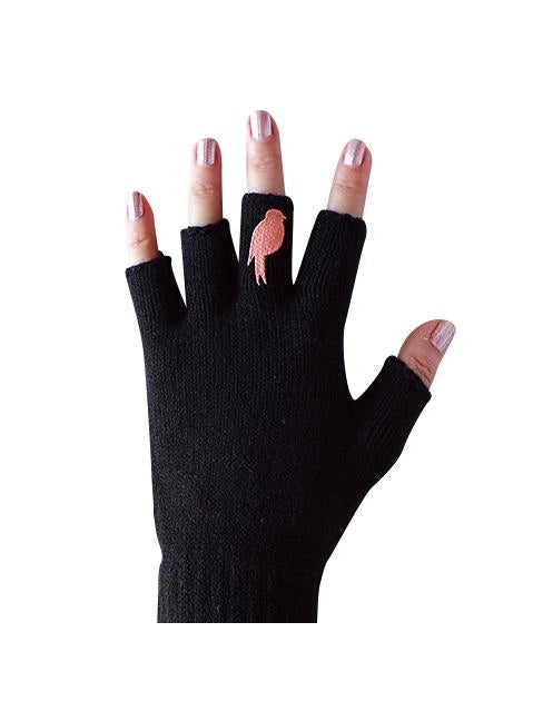 FLIP EM THE BIRD FINGERLESS GLOVES BLACK