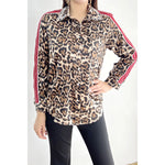 DIAMOND LEOPARD BUTTON UP