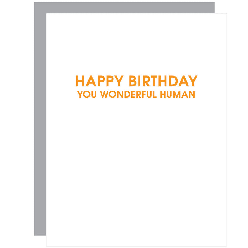 WONDERFUL HUMAN | BIRTHDAY LETTERPRESS CARD