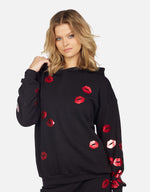 HARMONY RED FOIL LIPS HOODIE