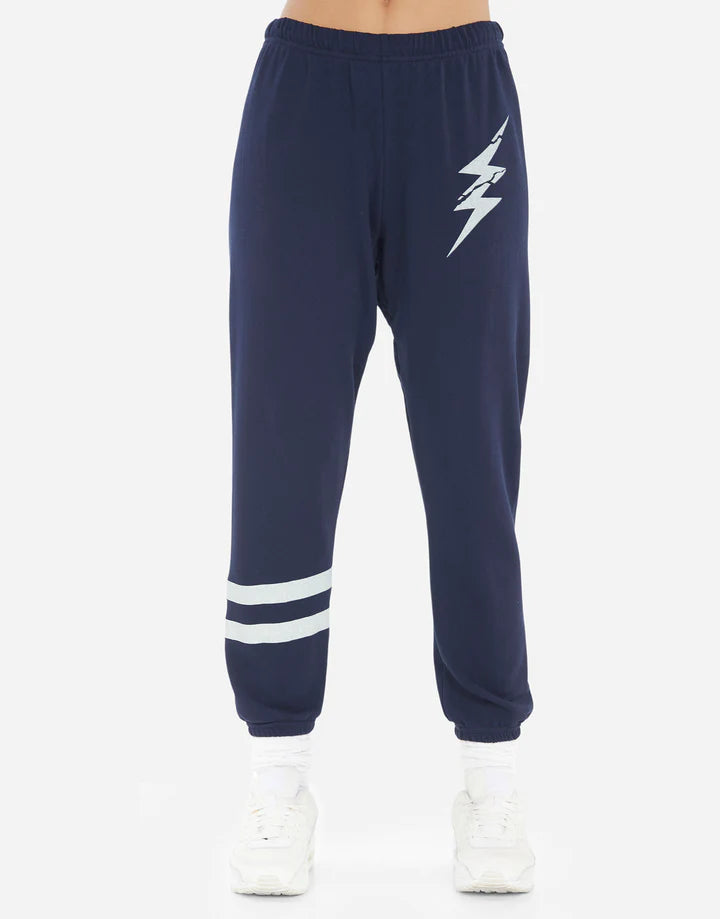 ALANA CRACKED LIGHTNING BOLT CROP PANT
