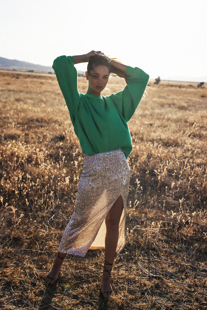 BRITNEY SEQUIN SKIRT