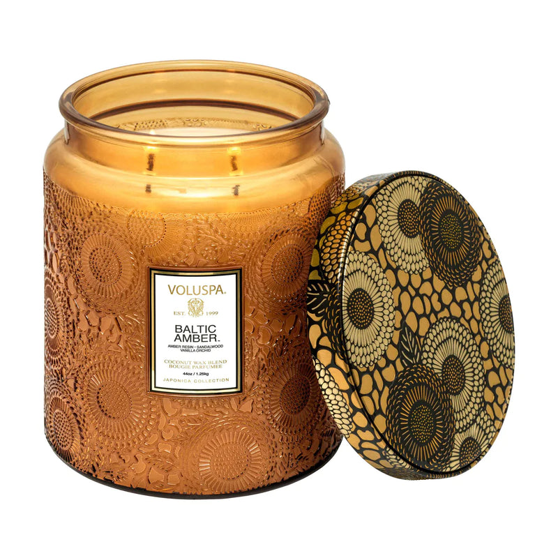 BALTIC AMBER LUXE GLASS JAR CANDLE