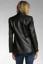 SCARLETT BLAZER BLACK VEGAN LTHR