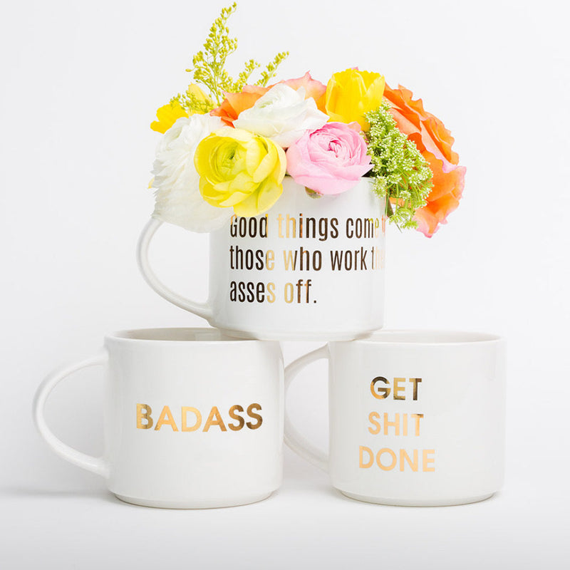 GET SHIT DONE GOLD METALLIC MUG