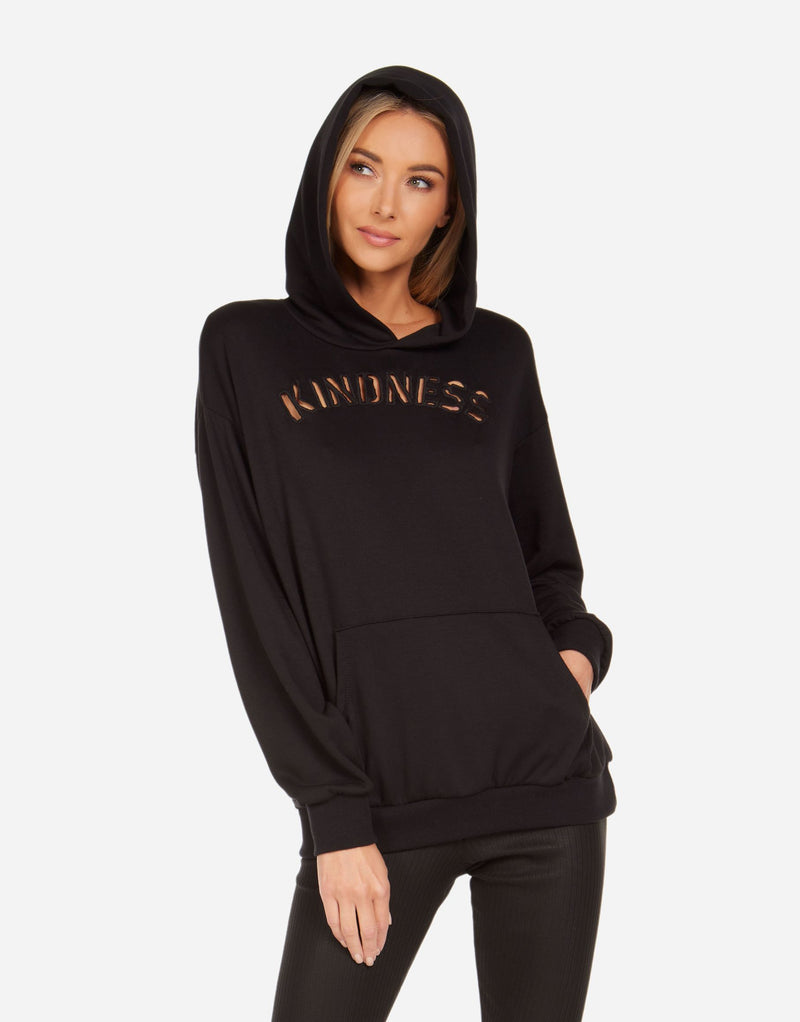 JOHANES KINDNESS CUTOUT HOODIE
