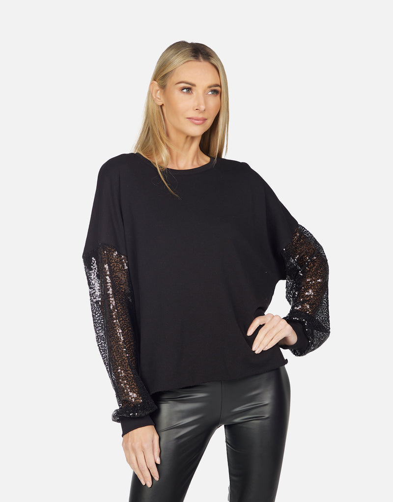 CALVERT DROP SHOULDER SEQUIN CONTRAST