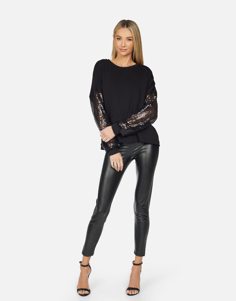 CALVERT DROP SHOULDER SEQUIN CONTRAST