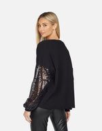 CALVERT DROP SHOULDER SEQUIN CONTRAST