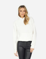 SHAW WAFFLE HOODIE IN MILK