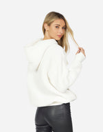 SHAW WAFFLE HOODIE IN MILK