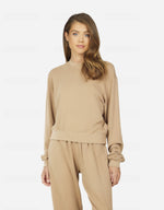EXON CROP PULLOVER SAND DUNE