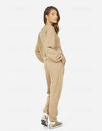 EXON CROP PULLOVER SAND DUNE