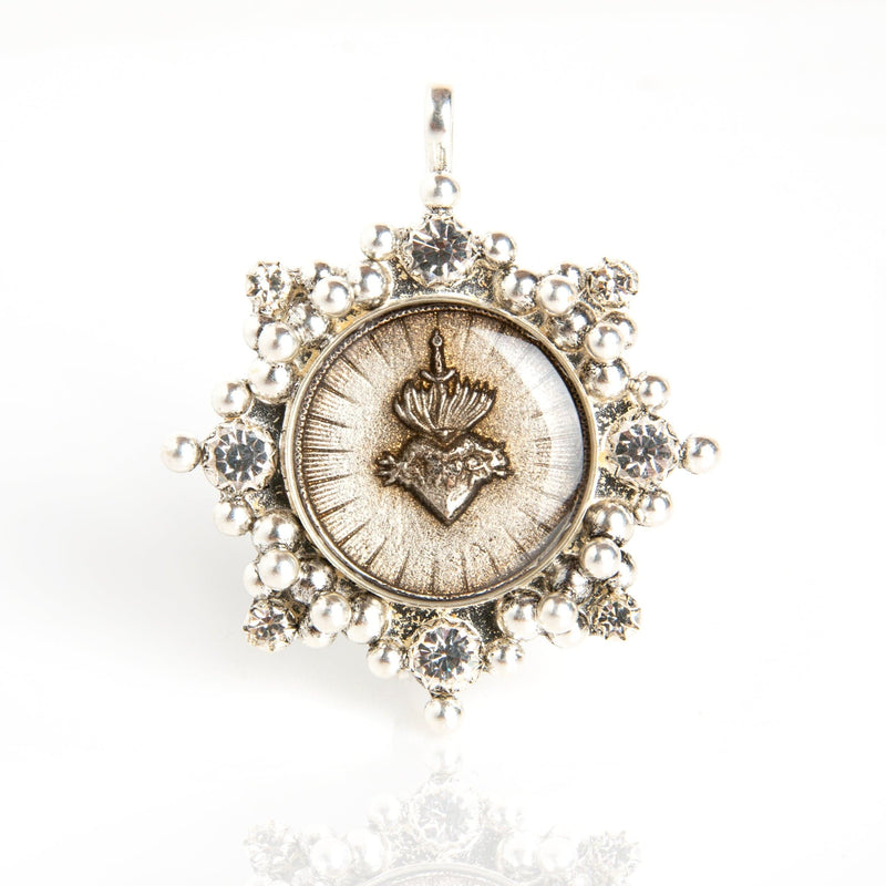 CLOISTER SACRED HEART NECKLACE SILVER