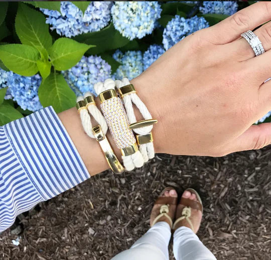 TREMONT IVORY METALLIC GOLD BRACELET