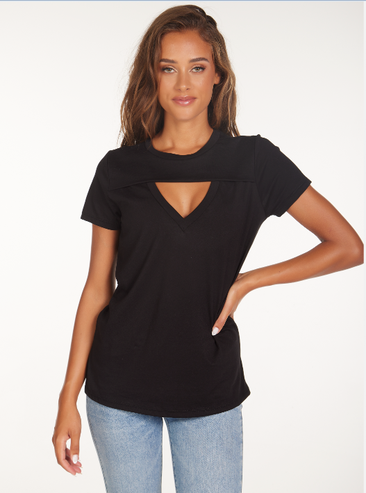 REMO CUT OUT TEE BLACK