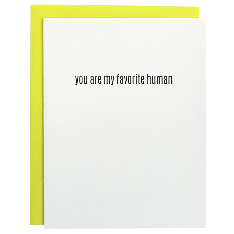 FAVORITE HUMAN LETTERPRESS CARD