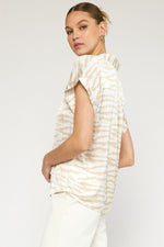 SUTTON ZEBRA IVORY / SAND TOP